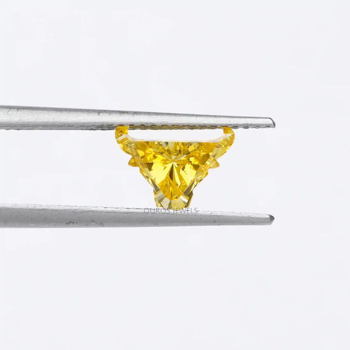 Yellow Bull Cut Lab Grown Diamond