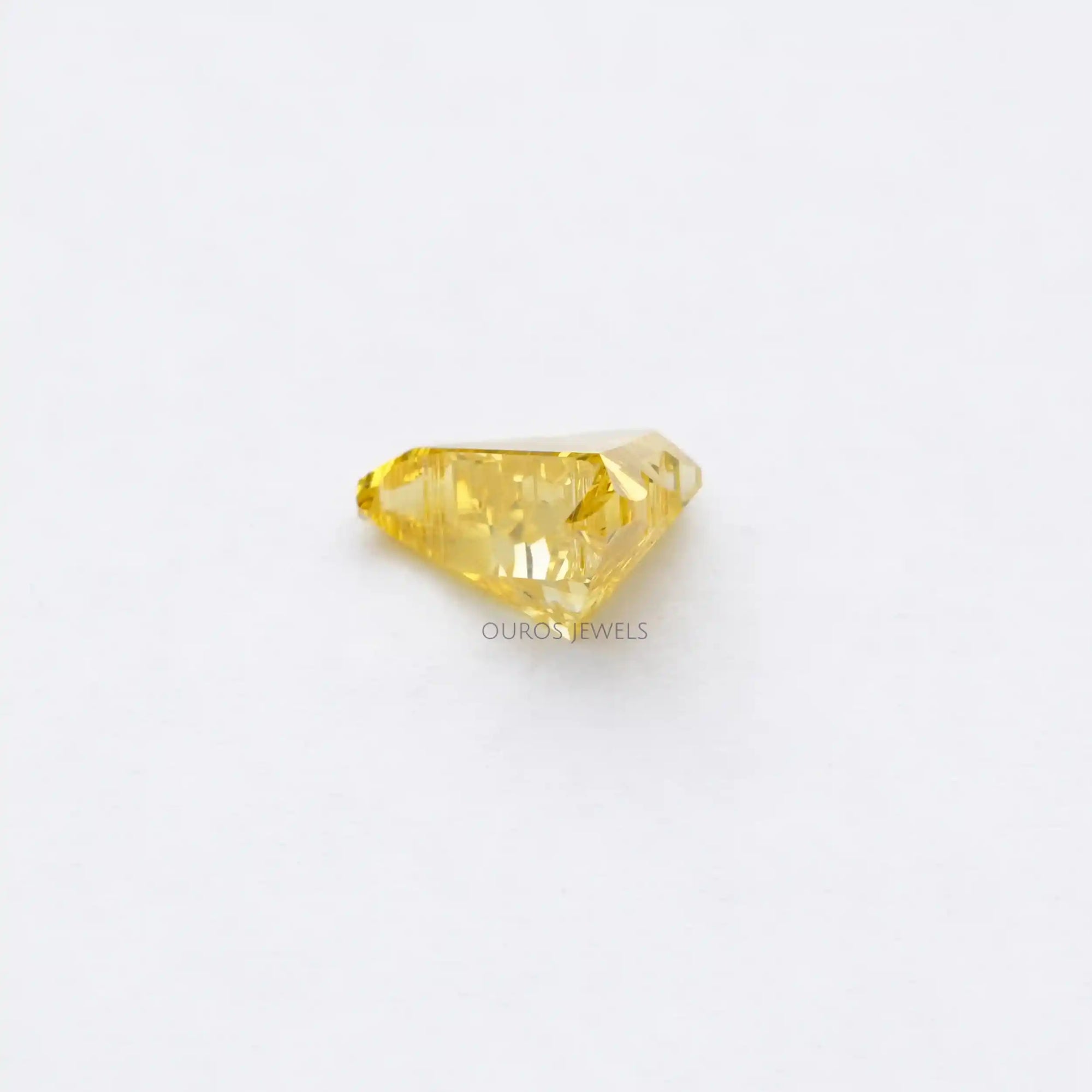 Yellow Bull Cut Lab Grown Diamond