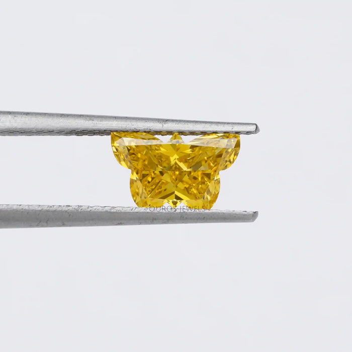 1.55 Carat Yellow Butterfly Cut Lab Diamond