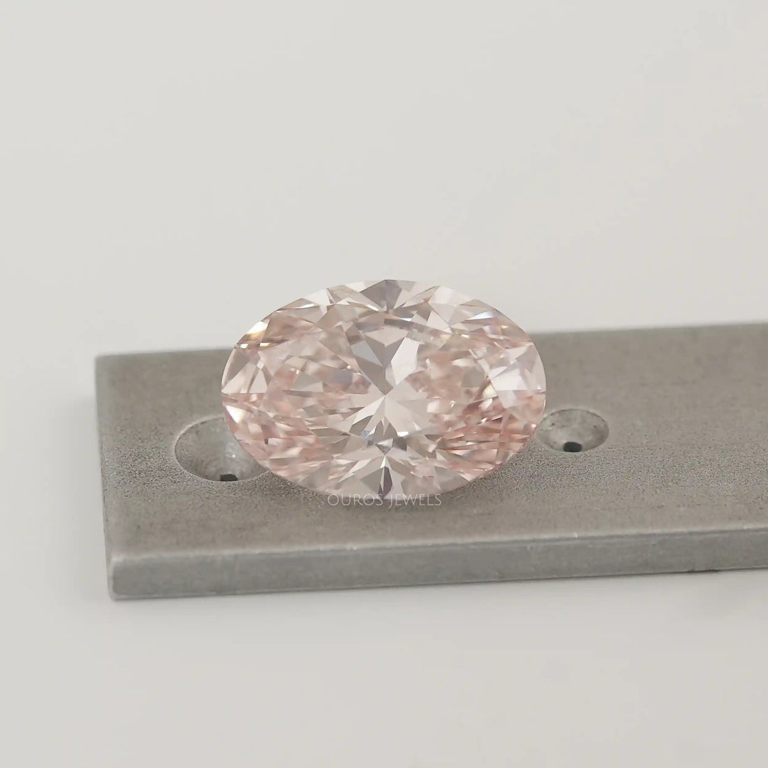Oval Shape Fancy Intense Pink Lab Grown Diamond