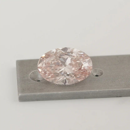 Oval Shape Fancy Intense Pink Lab Grown Diamond