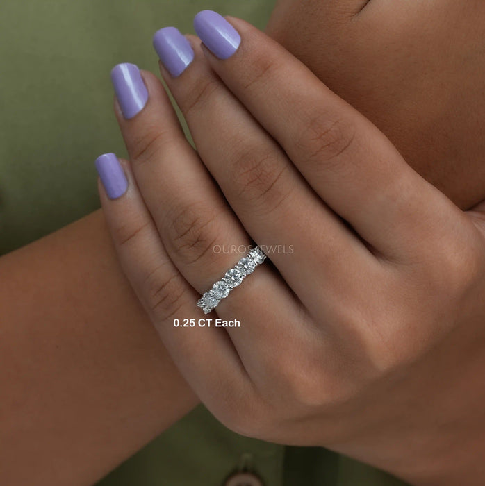 Brilliant Round Diamond Half Eternity Band