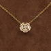 Chanel Camellia Flower Round Diamond Necklace Necklaces