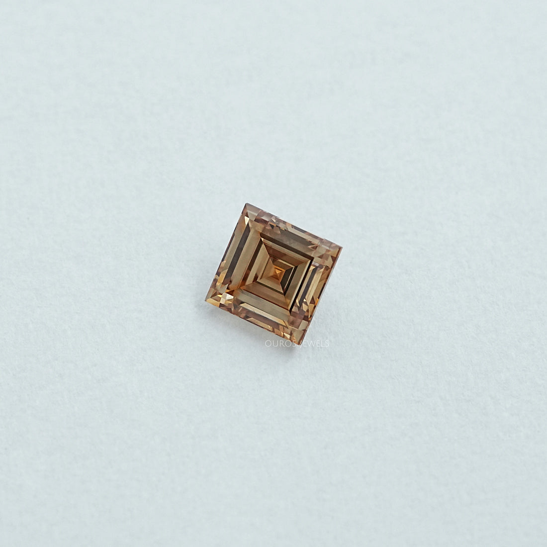 Champagne Carre Cut Lab Grown Diamond Loose