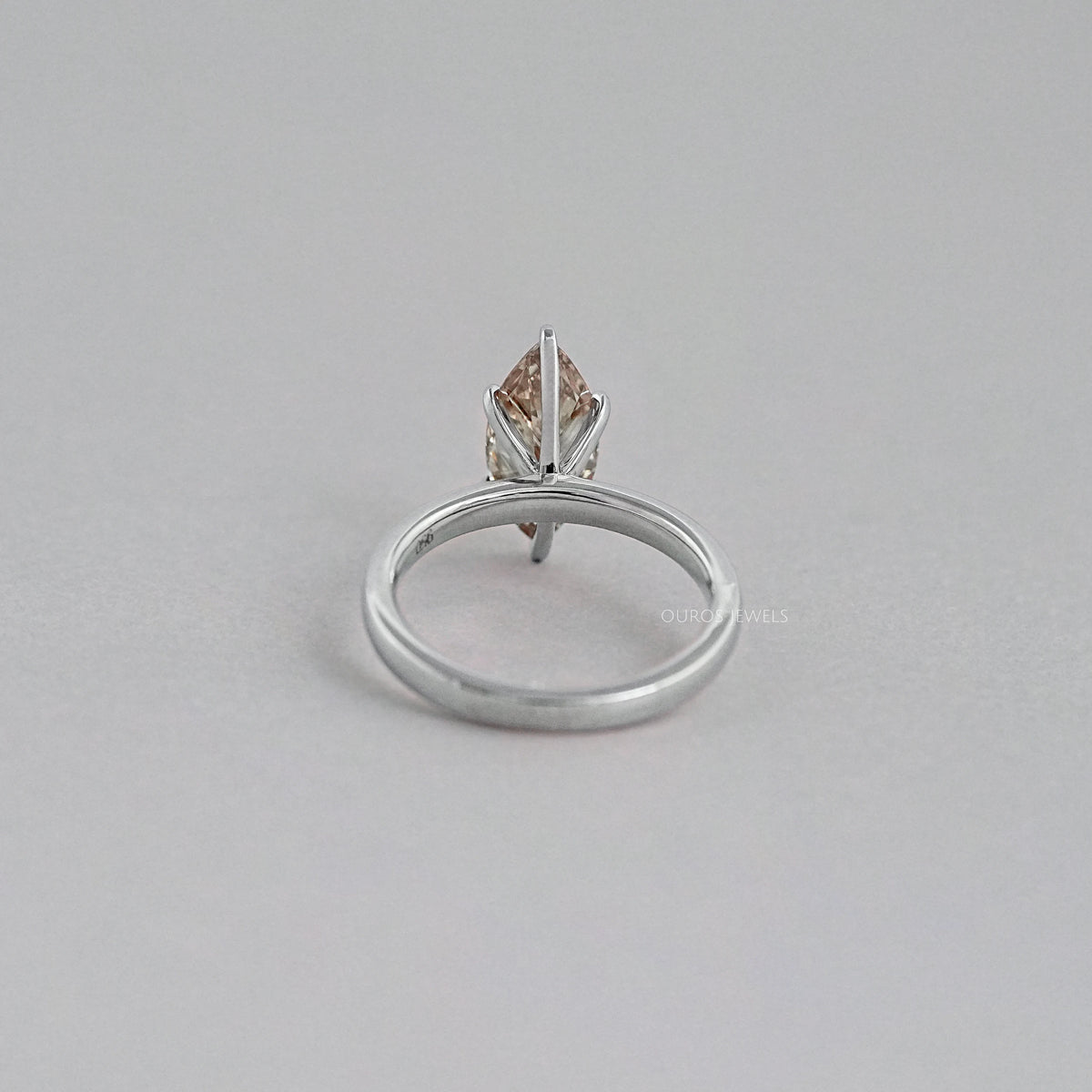 Champagne Marquise Lab Diamond Solitaire Ring Ring