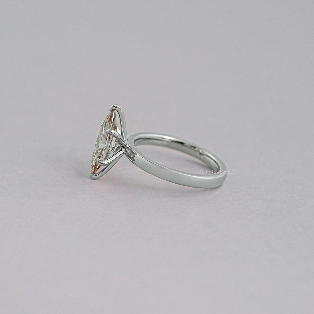 Champagne Marquise Lab Diamond Solitaire Ring Ring