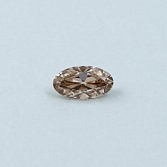 Champagne Old Mine Moval Cut Lab Diamond Loose