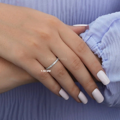 Round Cut Lab Grown Diamond Eternity Band Rings