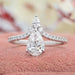 Chevron Shaped Pear Cut Engagement Ring