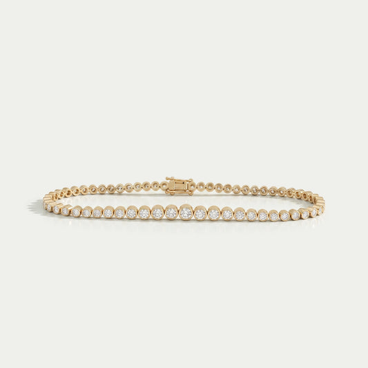Classic Round Bezel Lab Diamond Tennis Bracelet Bracelet
