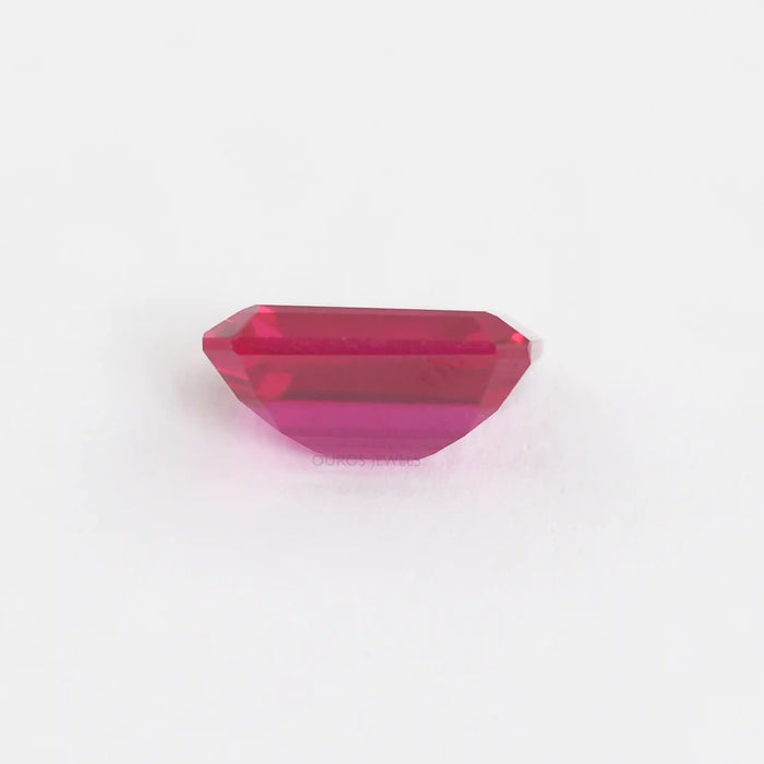 9.27 Carat Emerald Shape Light Red Ruby Gemstone