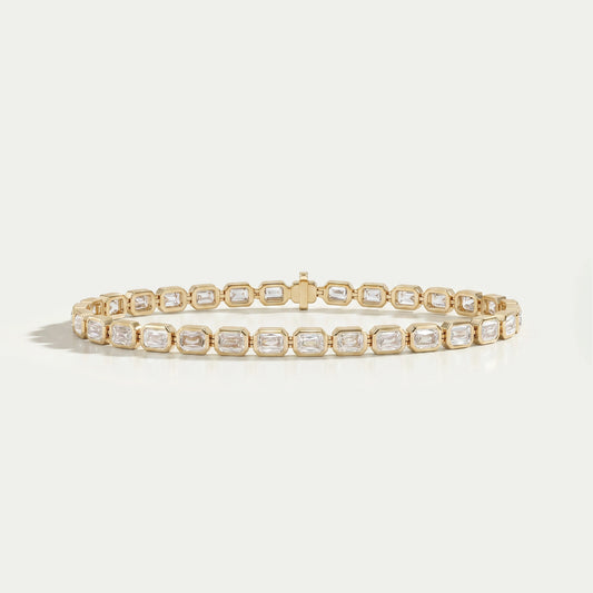 Criss Cut Lab Grown Diamond Bezel Set Tennis Bracelet