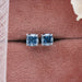 Blue Cushion Cut Lab Diamond Stud Earrings Earring