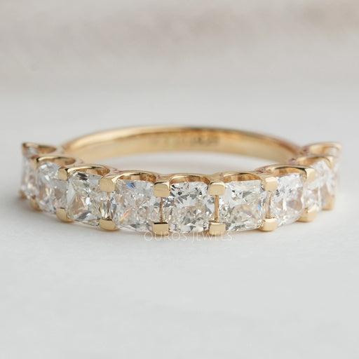 Lab Grown Cushion Diamond Half Wedding Band