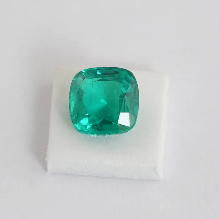 IGI Certified Cushion Shape Colombian Emerald Gemstone