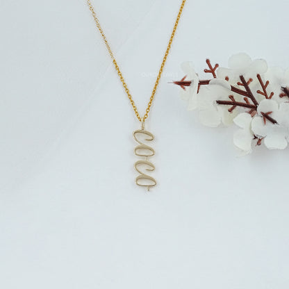 COCO Customized Letter Yellow Gold Pendant