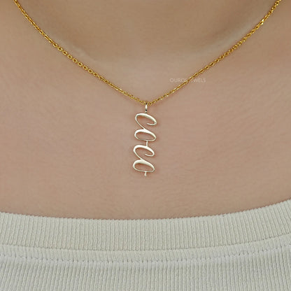 COCO Customized Letter Yellow Gold Pendant