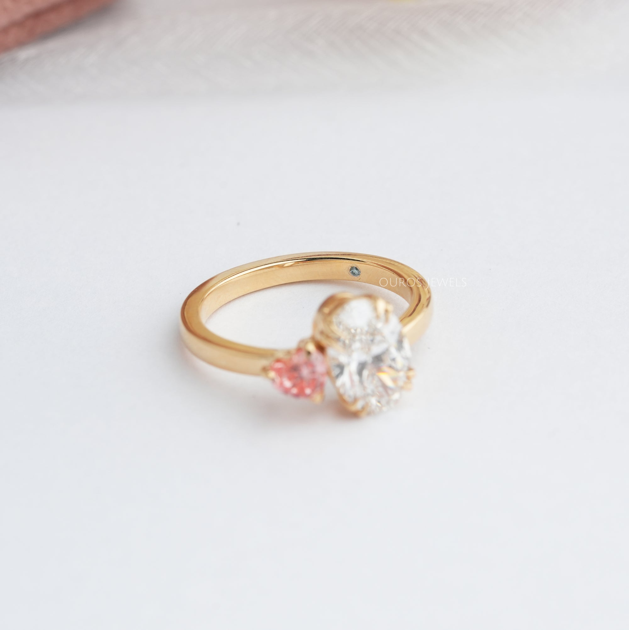 Oval And Heart Cut Lab Grown Diamond Toi Et Moi Ring