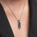 Green Emerald Gemstone Halo Chandelier Pendant Necklaces