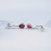 Dangling Kite Cut And Pear Shape Ruby Drop Earrings