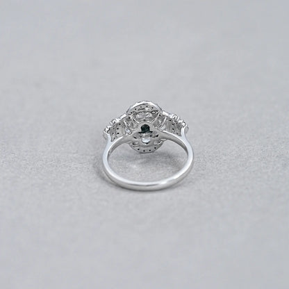 Halo Moon Halo Black Diamond Engagement Ring Rings