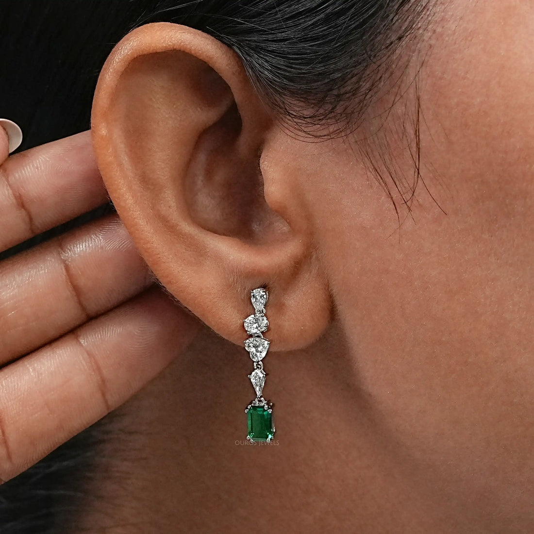 Gemstone Diamond Drop & Dangle Earrings Earring