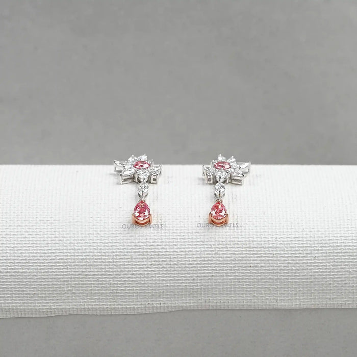 Multi Shape Lab Diamond Cluster Earrings Earrings