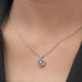 Fancy Olive Cushion Cut Halo Pendant Necklaces