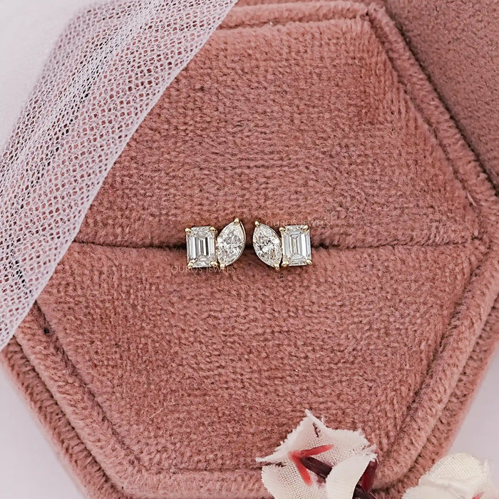 Dual Lab Diamond Stud Earrings