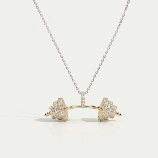 Dumbbell-Anhanger Mit Rundem Labordiamant