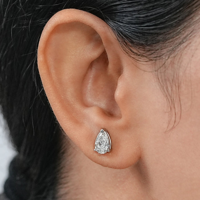 Pear Cut Lab Diamond Stud Earrings Earring