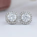 Brilliant Round Lab Diamond Halo Stud Earrings Earring