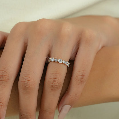 Oval And Round Diamond Eternity Band Ring
