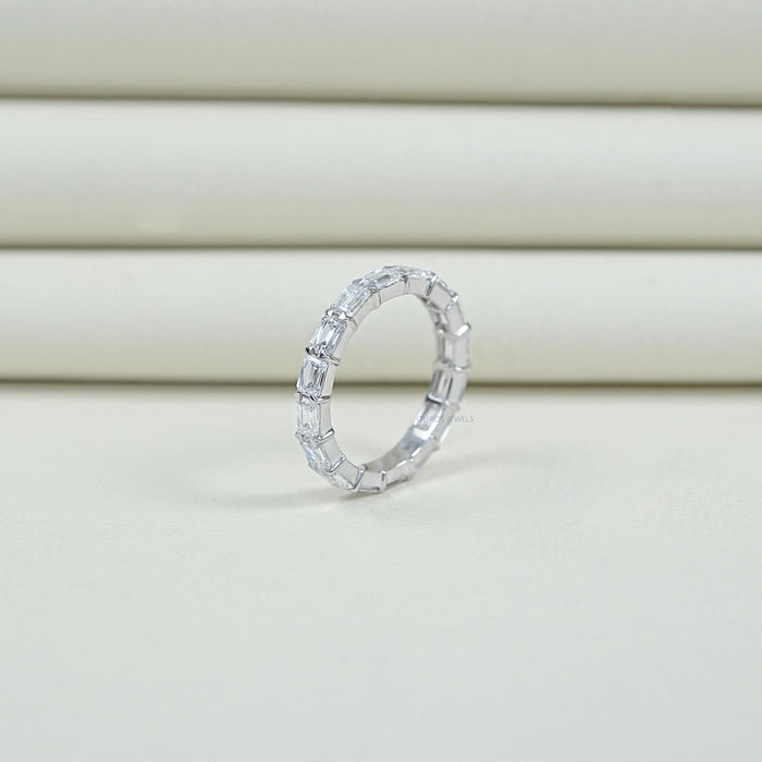 Criss Cut Eternity Wedding Band - East West Set Ring
