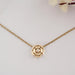 Chanel Camellia Flower Round Diamond Necklace Necklaces