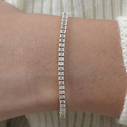 Lab Grown Emerald Cut Diamond Bracelet Bracelet