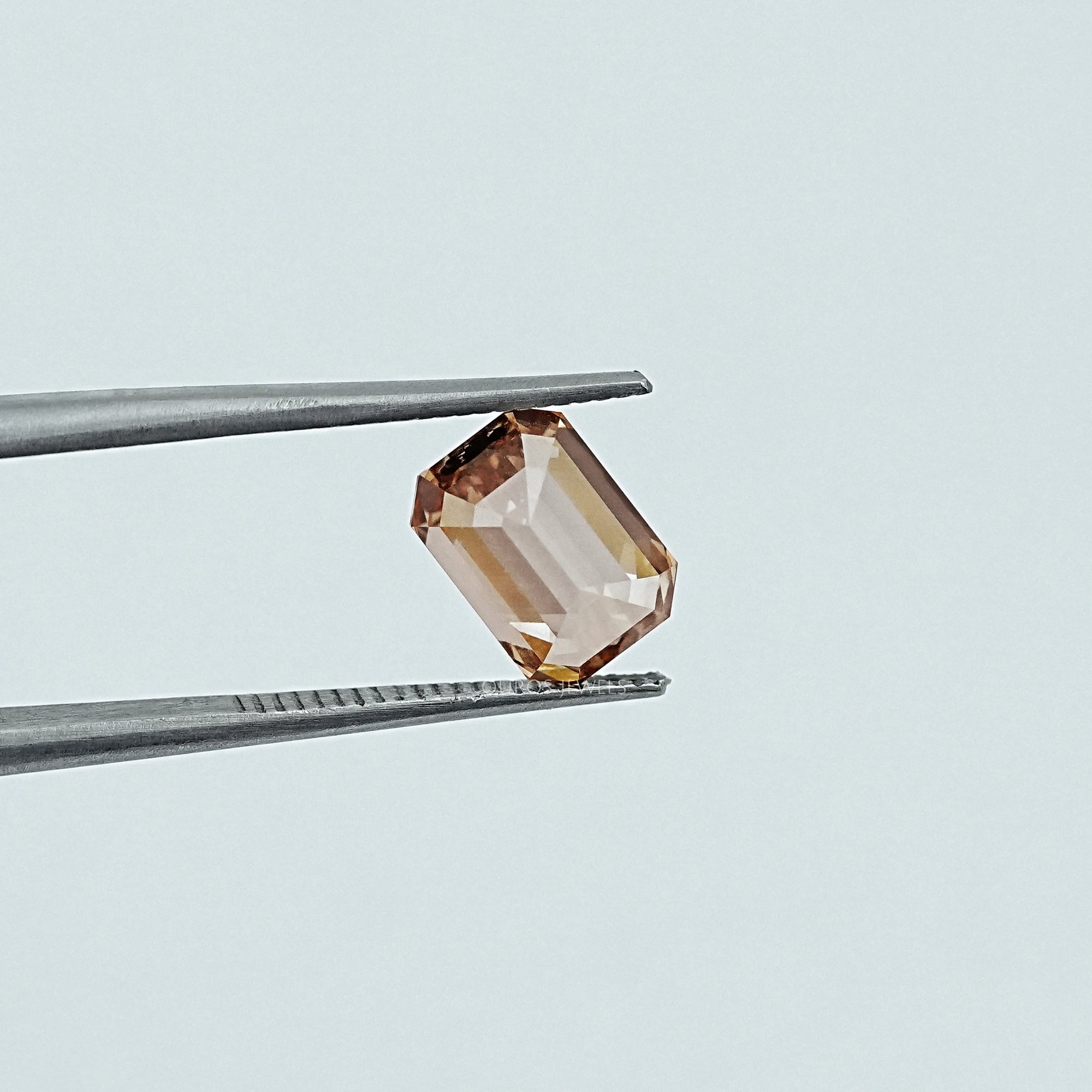 Champagne Emerald Cut Lab Grown Loose Diamond Loose