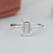 Emerald Cut Lab Diamond Solitaire Engagement Ring Ring
