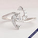 Pear Cut Lab Cluster Diamond Bypass Ring