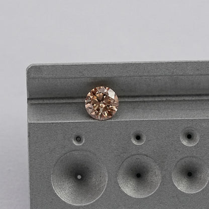Fancy Champagne Round Cut Lab Diamond Loose Loose