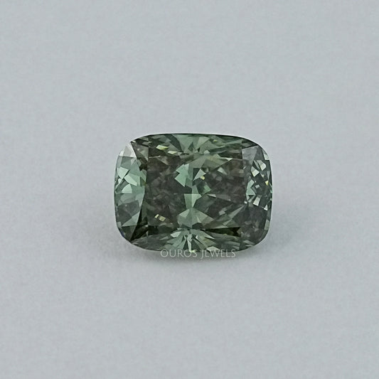 Fancy Deep Green Cushion Lab Diamond Loose
