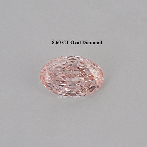 Fancy Intense Pink Oval Cut Lab Diamond 8.60 CT Loose
