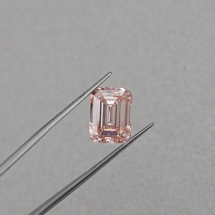 Pink Emerald Cut Lab Diamond -10.00 Carat