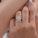 Halo Flower Shape Round Lab Diamond Anniversary Ring Ring