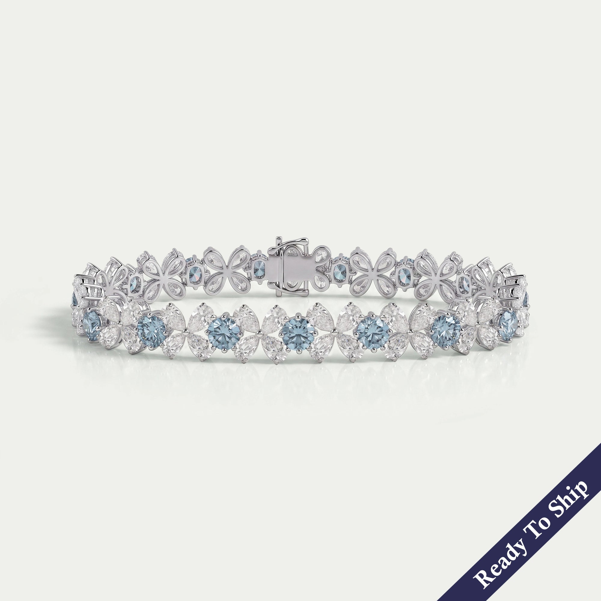 Pear Lab Diamond Flower Shape Bracelet Bracelet