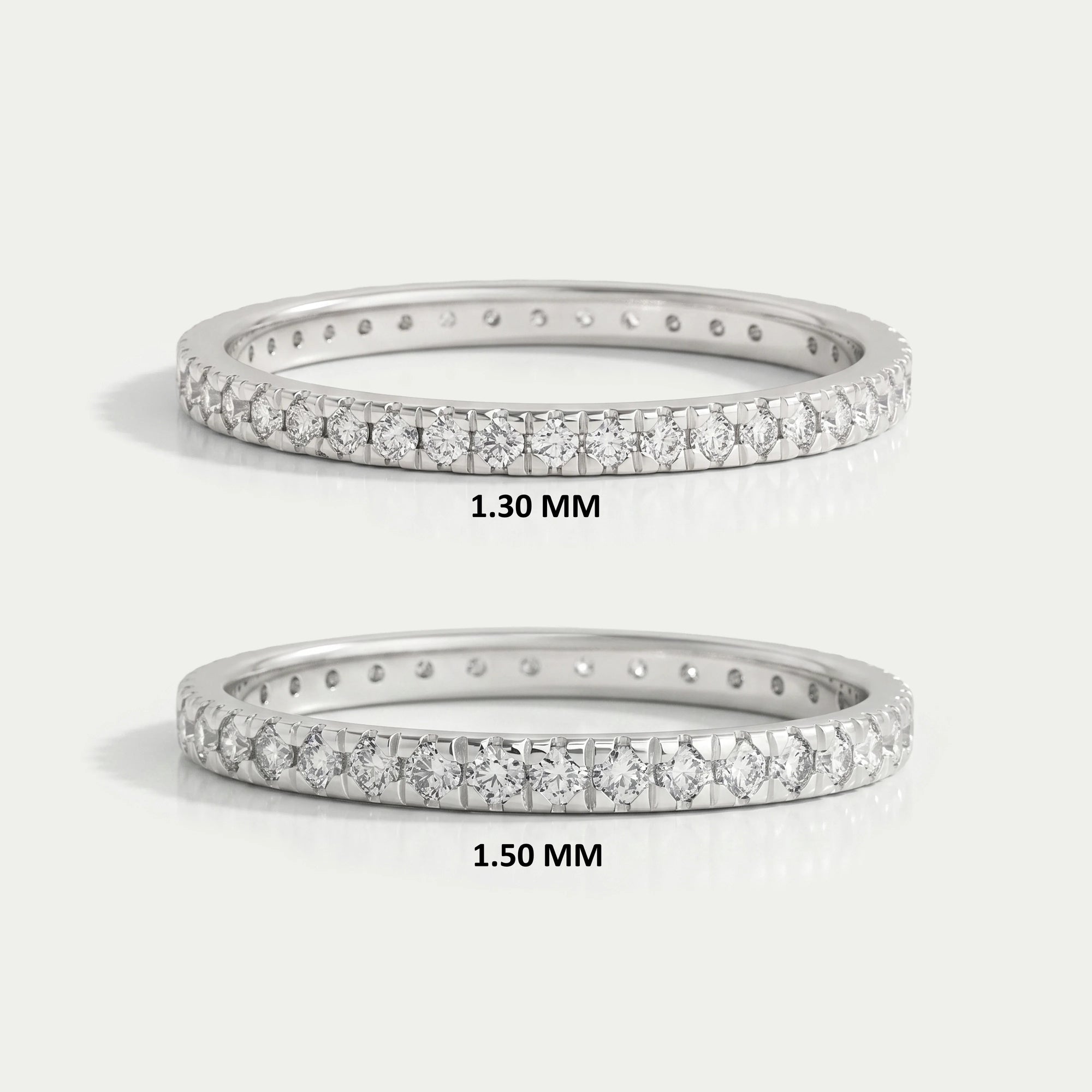 Eternity-Ring aus im Labor gezüchteten Diamanten im Rundschliff