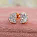 Rose Gold Cadillac Cut Stud Earrings Earring