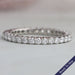 Round Cut Prong Set Full Eternity Wedding Band
