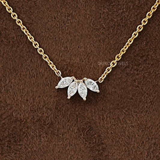 Marquise Cut Lab Grown Diamond Pendant Necklaces