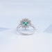 Gemstone Cushion Shape Halo Diamond Ring